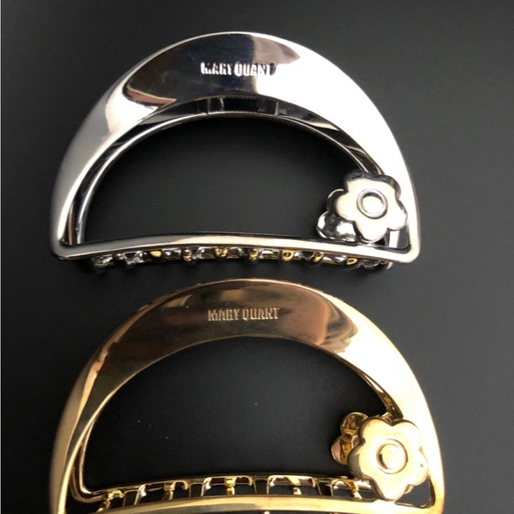 Mary Quant Daisy Claw Clip hairpin silver NWOT - Picture 5 of 6